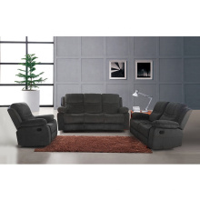 Durable Velvet Fabric Recliner Sofa Set